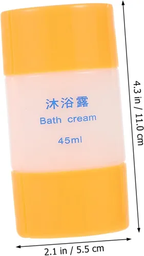 Vista 2 de Healifty Botellas de viaje de plástico 3 en 1 recipientes de aseo de viaje dispensador de líquido para champú loción gel de baño 1.5 fl oz/por