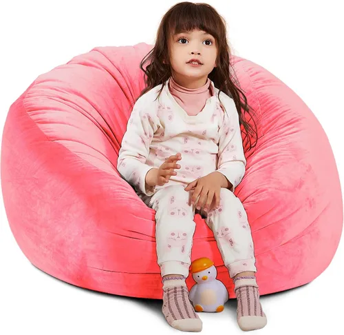 Vista 9 de Funda para silla puf, almacenamiento de animales de peluche, organizador de juguetes de felpa, funda para sillas de puf para niños, adolescentes