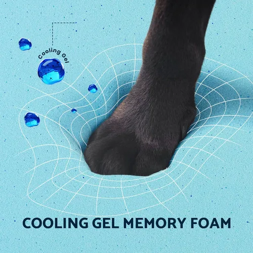 Vista 3 de Cama refrescante lavable para mascotas para perros y gatos pequeños, medianos y pequeños, cama para mascotas de espuma viscoelástica certificada