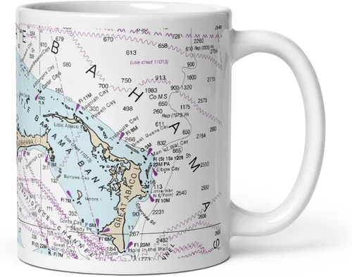 Vista 6 de Florida to the Abacos Bahamas Nautical, 15oz - NOAA Cartas Náuticas