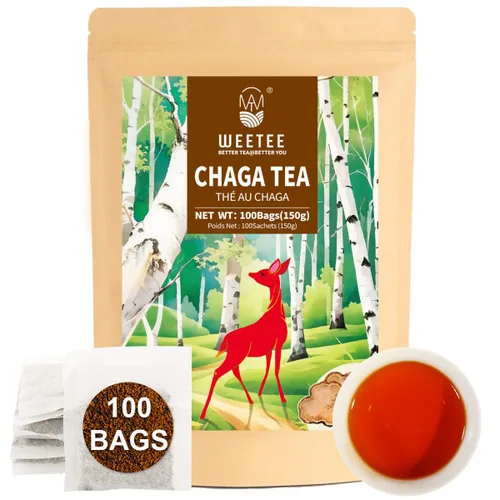 Vista 13 de WT WEETEE Bolsas de té de hierbas de manzana y canela, 60 unidades, mezcla perfecta de canela dulce, hibisco agrio, sabor natural, sin cafeína