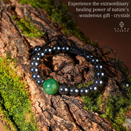 Vista 13 de Pulseras de cristal curativo para mujeres y hombres, espiritual, energía positiva y equilibrio, pulseras de cuentas de cristal natural hechas a mano