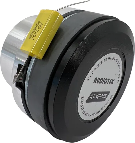 Vista 2 de Audiotek ATW520S Super Tweeter de titanio de 1.75 pulgadas, altavoz de audio de alta frecuencia de 1200 W para automóvil, actualización del sistema