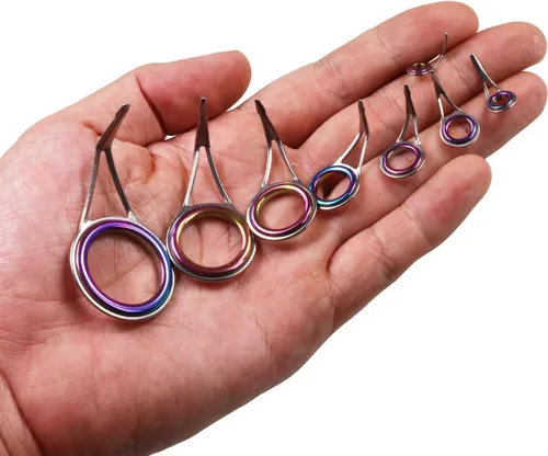 Vista 6 de QualyQualy Fishing Rod Tip Repair Kit - 40/75pcs Stainless Steel Ceramic Ring Rod Tip Guide Replacement