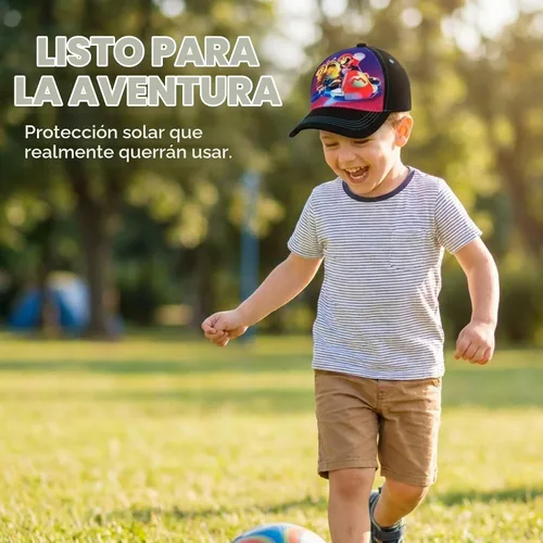 Vista 6 de Nintendo Boys' Nintendo Boys' Baseball Cap Pop 3d negro