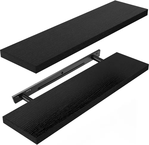 Vista 11 de AMADA HOMEFURNISHING Estantes flotantes montados en la pared, estantes de pared de 15 x 7 pulgadas para baño, dormitorio, sala de estar, estantes