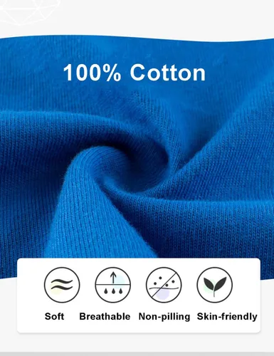 Vista 2 de GFQLONG Paquete de 2 sudaderas de algodón con cuello redondo para niños pequeños, camisetas de manga larga para bebé