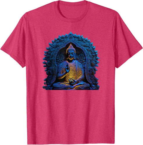 Vista 23 de Estatua de Buda Yoga Budismo Zen Buddhism Meditation T-Shirt Negro