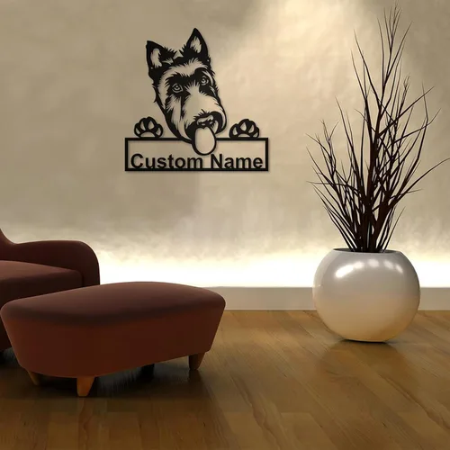 Vista 43 de zouwii Letrero de metal personalizado para perro Airedale Terrier Letrero de metal personalizado Airedale Terrier Airedale Terrier divertido