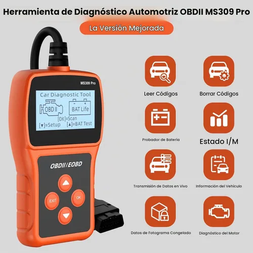 Vista 2 de Acum Escáner OBD2 - Lector de código de motor con reinicio, probador de batería, códigos de error de falla claros, herramienta de diagnóstico