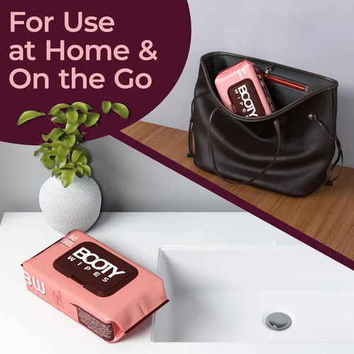 Vista 6 de BOOTY WIPES Toallitas desechables para mujer, 320 unidades en total (4 paquetes de 80) toallitas húmedas para adultos, toallitas femeninas con pH
