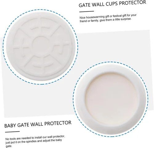 Vista 2 de 2 unids Protector de pared infantil Parachoques de pared Escalera Puerta zócalo Puerta de seguridad infantil para niños Copas App