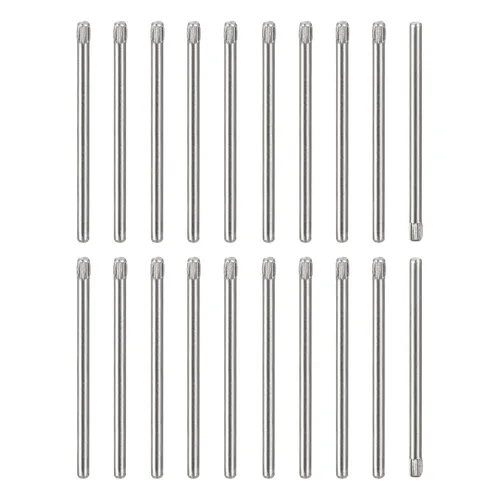 Vista 37 de uxcell Pasadores de acero inoxidable 304 de 0.05 x 0.236 pulgadas, 20 pines de cabeza moleteada con extremo biselado plano, clavijas de madera