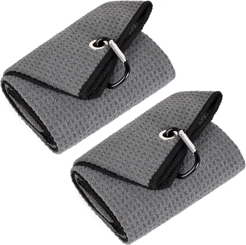 Vista 34 de Mile High Life Toalla de golf premium de tejido de gofre, 16 x 24 pulgadas, extra absorbente y de secado rápido, microfibra ultrasuave, clip