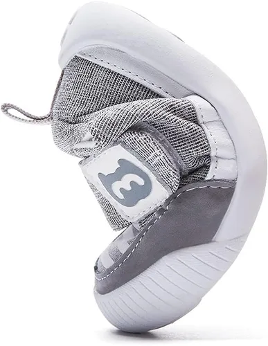 Vista 4 de BMCiTYBM Zapatos para bebé niño y niña, tenis antideslizantes suaves y ligeros, zapatos para caminar de primer paso, 6, 9, 12, 18, 24 meses