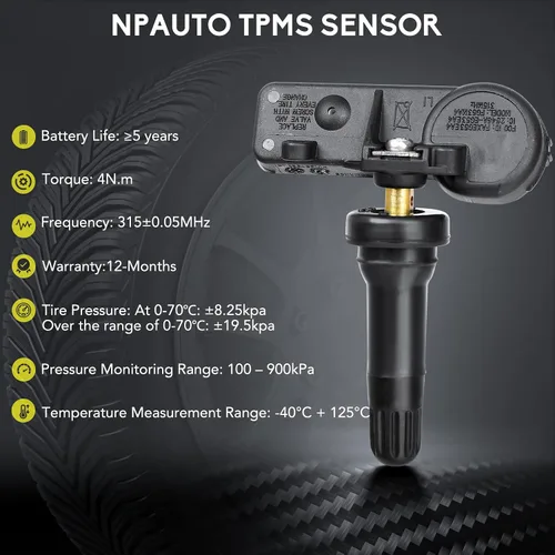 Vista 4 de NPAUTO Sensor de presión de neumáticos TPMS Compatible con Ford F150 06-08 Explorer Mustang Ranger Expedition Escape Focus Lincoln Mazda Mercury