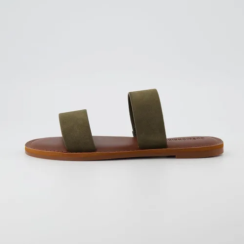 Vista 2 de CUSHIONAIRE Sandalia Calico de 2 bandas para mujer con espuma cómoda