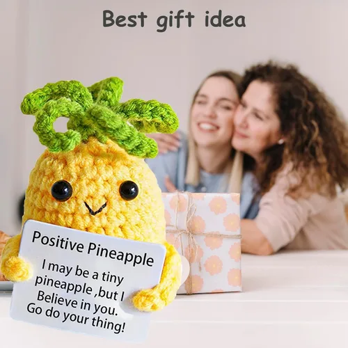 Vista 4 de 2 piezas de piña de apoyo emocional positivo, regalos de piña para mujeres