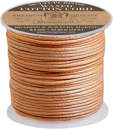 Vista 9 de Hemptique Cordón de algodón encerado de 0.020 in para artes y manualidades (negro, 0.020 in)