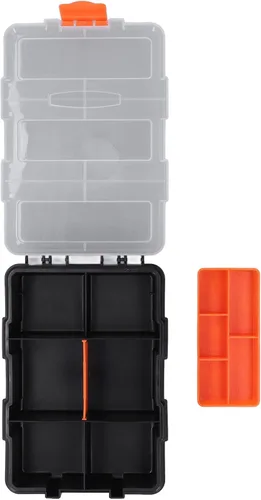 Vista 9 de Caja organizadora de piezas pequeñas con divisores extraíbles, contenedor de almacenamiento de PVC para herramientas de hardware, tornillos, pernos