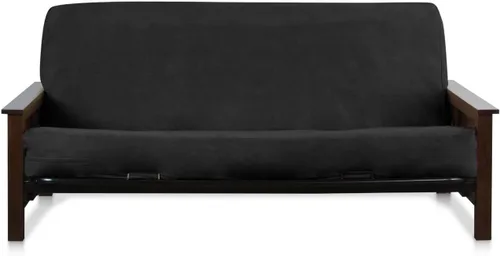 Vista 5 de OctoRose Funda de futón ajustable, de fácil ajuste, de 39 x 75 + 8 pulgadas, tamaño individual, color verde, funda de colchón de microgamuza