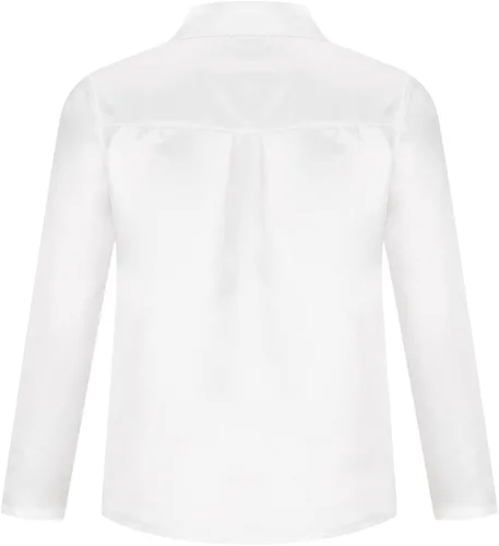 Vista 6 de Blusas para mujer, a la moda de otoño 2022, camisas de manga larga con cuello abotonado, camisetas lisas y elegantes, estilo casual