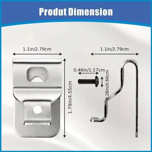 Vista 4 de N268241 N086039 - Soporte de taladro de acero inoxidable para cinturón y ganchos, para herramientas eléctricas Dewalt de 20 V, compatible