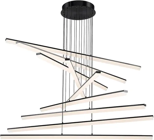Vista 8 de WAC Lighting dweLED, pila 3 luces LED colgante lineal 3000K en negro