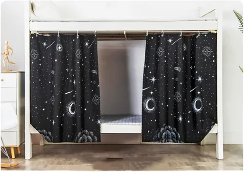 Vista 10 de JIAHG - Cortinas para cama individual para alumnos, para cama individual, tienda de campaña, cortinas, mosquiteras, tela opaca, protección contra