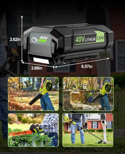 Vista 8 de 40V OP40401 Reemplazo para batería Ryobi 40V 3.5Ah Compatible con Ryobi 40V Volt batería de litio OP40602 OP40601 OP40605 OP4026 OP40201 OP4040