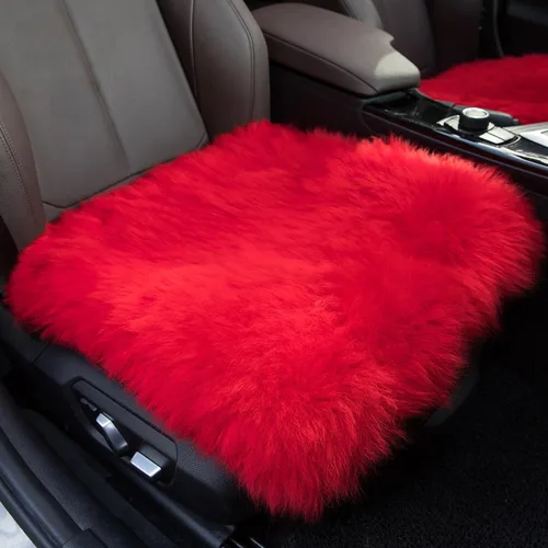 Vista 15 de Calor Invernal: Funda Universal de Asiento de Piel de Oveja - Lana Natural, para Autos, Camiones, SUV y Furgonetas - Acompañante de Conducción