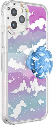 Vista 5 de PopSockets Funda para iPhone 12/12 Pro con agarre deslizante reposicionable y compatible con MagSafe - Purple Ice