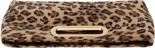 Vista 3 de Bolso de mano con asa superior de piel sintética y estampado de leopardo