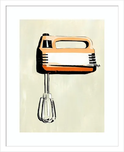 Vista 8 de Amanti Art Lienzo decorativo para pared enmarcado de 21 x 17 pulgadas, aparato de cocina retro III por Annie Warren, arte de pared de cocina