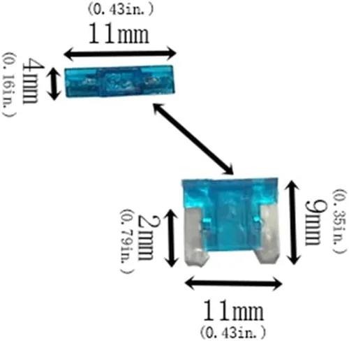 Vista 5 de Adaptador TAP de fusible para automóvil de calibre 16, 2 piezas, para fusibles tipo cuchilla de perfil bajo + 8 piezas de mini fusible de perfil
