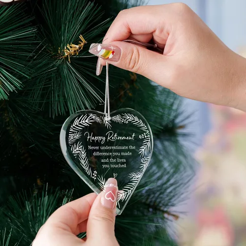 Vista 5 de Regalos de jubilación para mujeres, compañeros de trabajo jubilados 2024, regalos para hombres, maestros, decoración colgante de adorno de Navidad