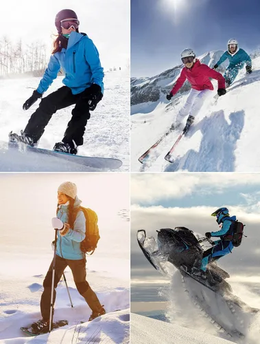 Vista 6 de Ewedoos Chaquetas de esquí de nieve para mujer con capucha desmontable resistente al viento, chaqueta de snowboard para mujer, abrigos de invierno