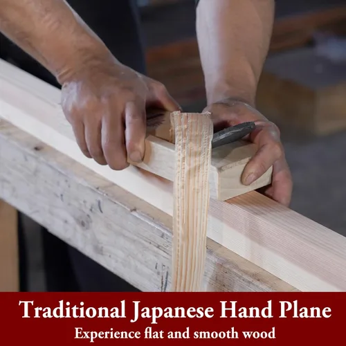 Vista 2 de SUIZAN Kanna - Cepilladora de madera japonesa de 2 pulgadas, herramientas profesionales para trabajar la madera