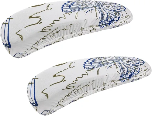 Vista 61 de Smiry fundas elásticas estampadas para silla de oficina de computadora, fundas universales para sillas giratorias de escritorio, extraíbles