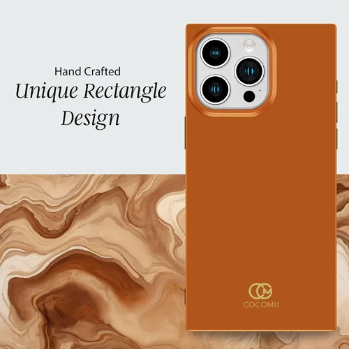 Vista 4 de Cocomii - Funda rectangular compatible con iPhone 13 Pro Max/12 Pro Max - Color sólido, tonos de moda, para mujeres, niñas, hombres, funda Caramelo