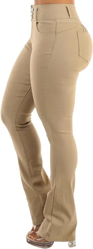 Vista 5 de Moda Xpress Levantacola - Pantalones ajustados de cintura alta para mujer y jóvenes, pantalones ajustados para levantamiento de glúteos, color azul