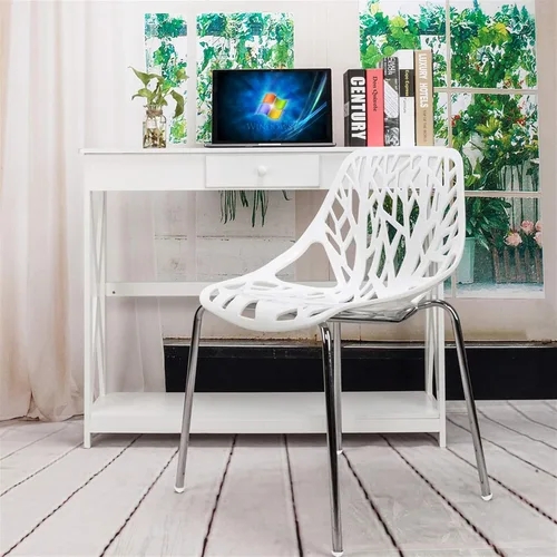 Vista 2 de gt2-zj 4pcs Bird's Nest Style Silla de salón Color blanco