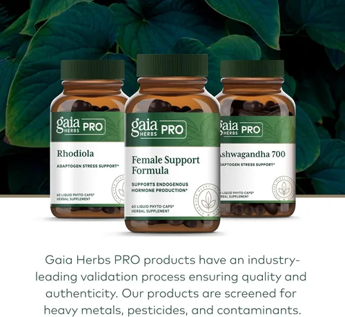 Vista 6 de GAIA HERBS PRO Fórmula de apoyo femenino – Apoya las fluctuaciones saludables del síndrome premenstrual y la menopausia con hoja de alfalfa