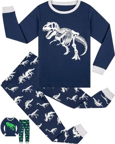 Vista 7 de HONGTEYA Ropa de Halloween para niños y niñas, ropa de esqueleto de algodón para niños pequeños, talla 3-7T