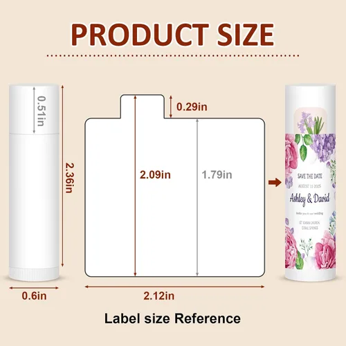 Vista 3 de VISRIE Paquete de 60 Bálsamos Labiales Sin Etiquetar, Bálsamo Labial Natural a Granel Tubo en Blanco, Bálsamos Labiales Personalizados