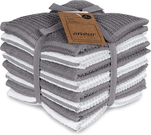 Vista 26 de Amour Infini paños de cocina y repasadores, 100 % algodón, muy absorbentes, se pueden lavar a máquina