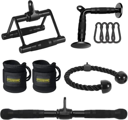 Vista 10 de Accesorios de cable para gimnasio en casa, fabricados en acero sólido resistente, accesorio de extracción LAT, accesorios para máquina
