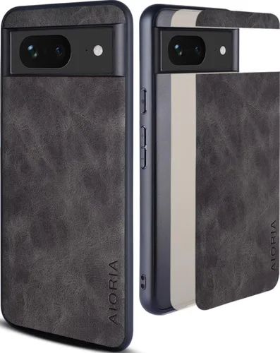 Vista 8 de Funda para Google Pixel 8, funda de cuero premium con diseño retro para Google Pixel 8 5G (marrón)