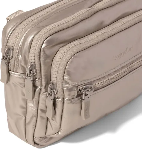 Vista 4 de Baggallini Bolso bandolera pequeño con triple cremallera para mujer