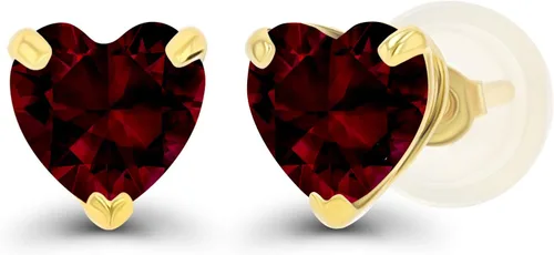 Vista 14 de Aretes de plata de ley 925 maciza chapados en oro de 0.197 in con piedra natal genuina para mujer, aretes de tuerca con piedras preciosas Amatista